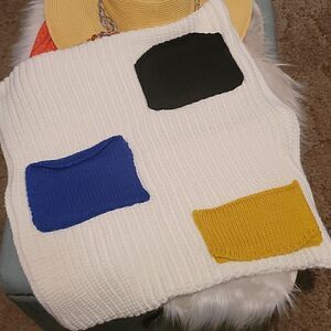 Knit Pocket Pillow Cover 
